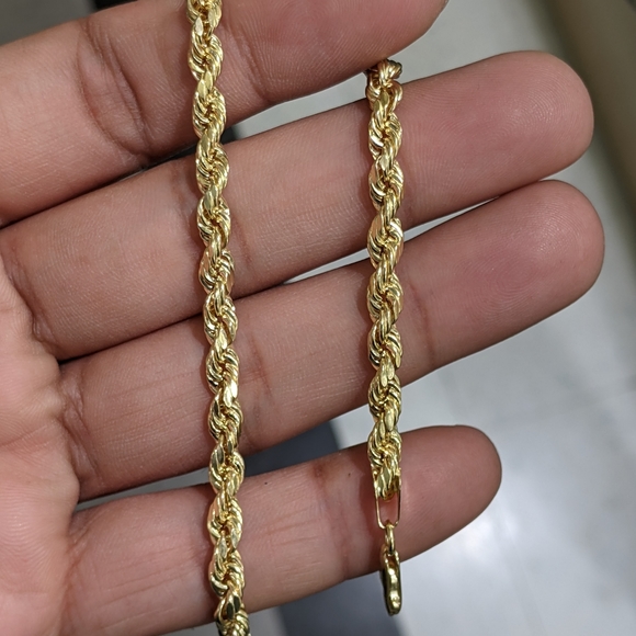10kt real gold rope bracelet